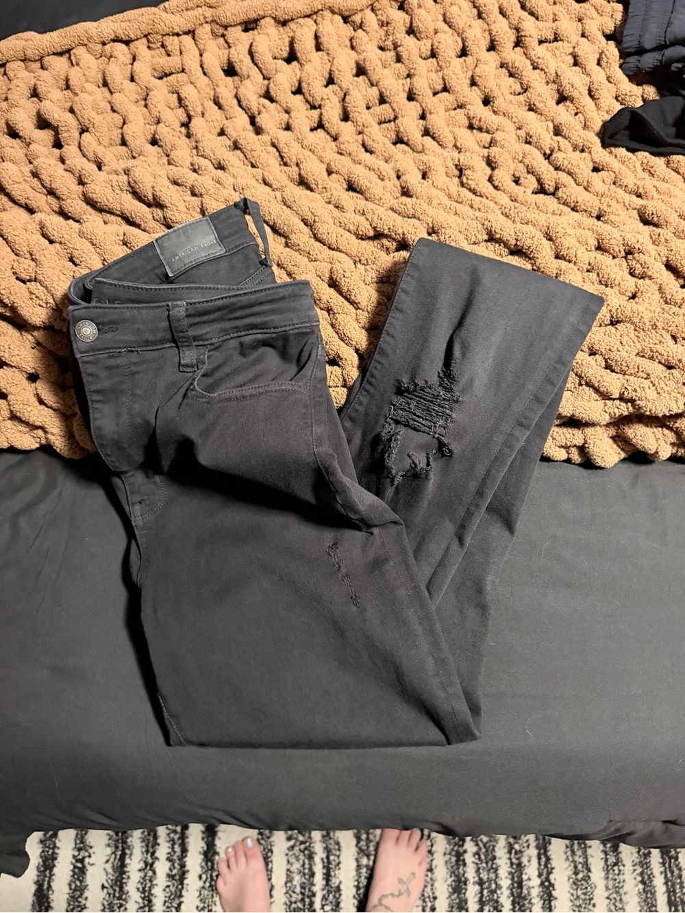American Eagle Outfitters Dark Gray High-Rise Shorts